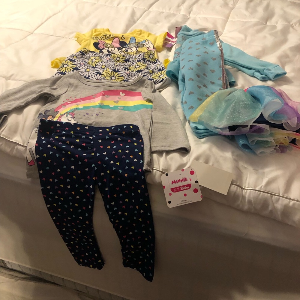 EUC 7 Piece Girls Minnie Outfits 12 Months 1 12 Month Tutu 1 Disney Junior 18m